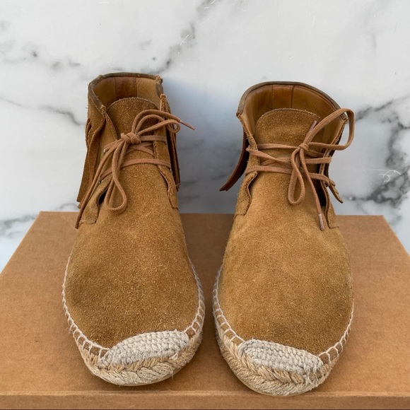 Saint Laurent Tan Suede Fringe Espadrille desert boot booties size IT 40 US 10 - Picture 3 of 16
